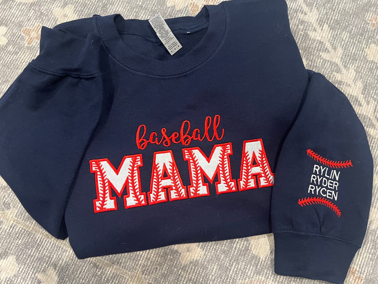 Baseball Mama Embroidered Sweatshirt