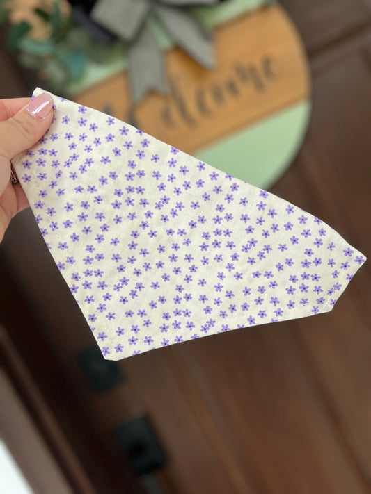 Purple Floral Dog Bandana