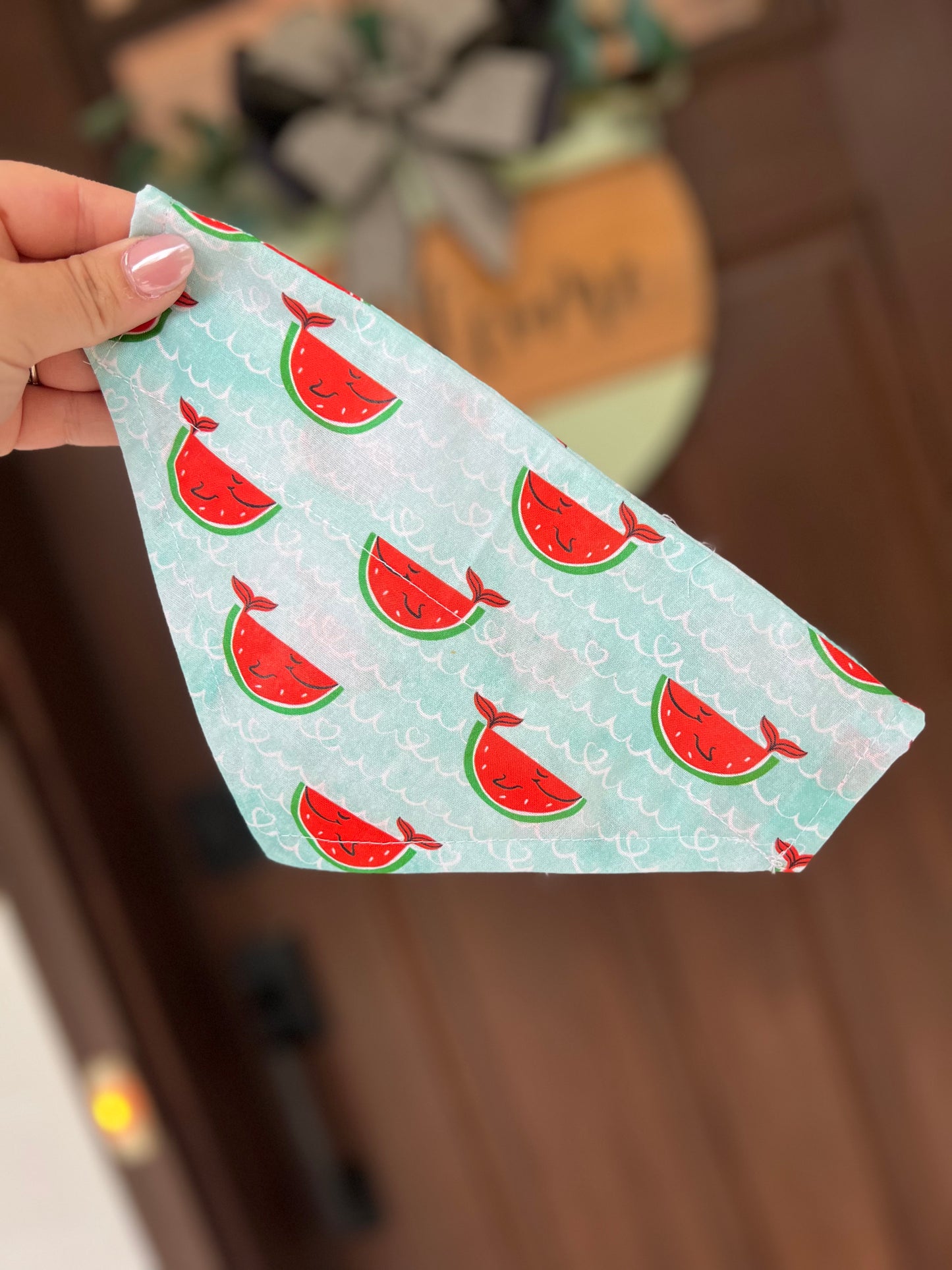 Watermelon Whales Dog Bandana